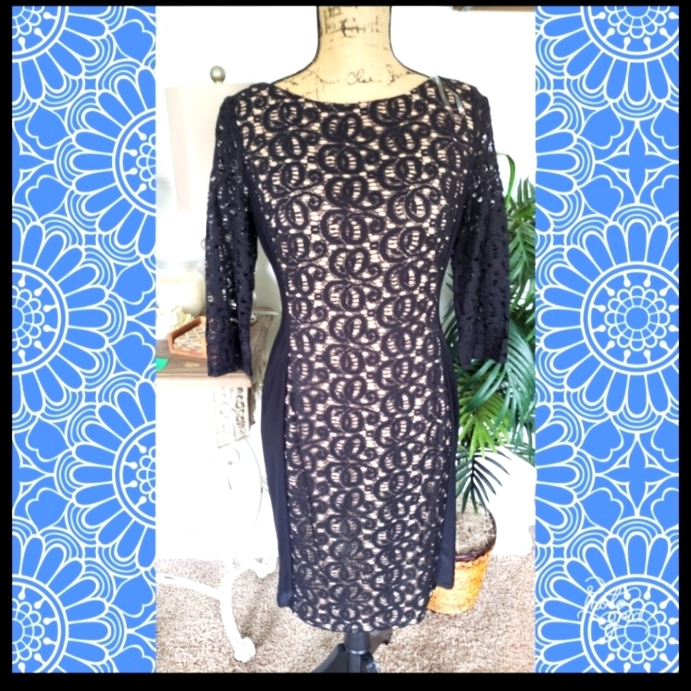 Nude black dress lace sexy cocktail party 6 event classy sophisticated wedding